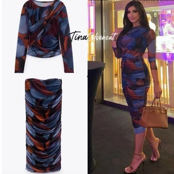 Zara Dresses & Skirts - BLOGGER'S FAVE! Zara 2 Pc Printed Tulle Skirt And Top NWT